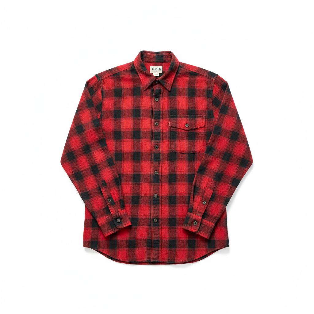 Vintage Levi's Red Flannel Shirt XL